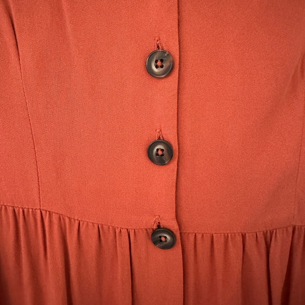 Rust Button-Down Dress - Picture 3 of 5